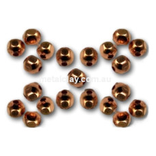 Copper Beads   Hexagon Faceted 4mm
